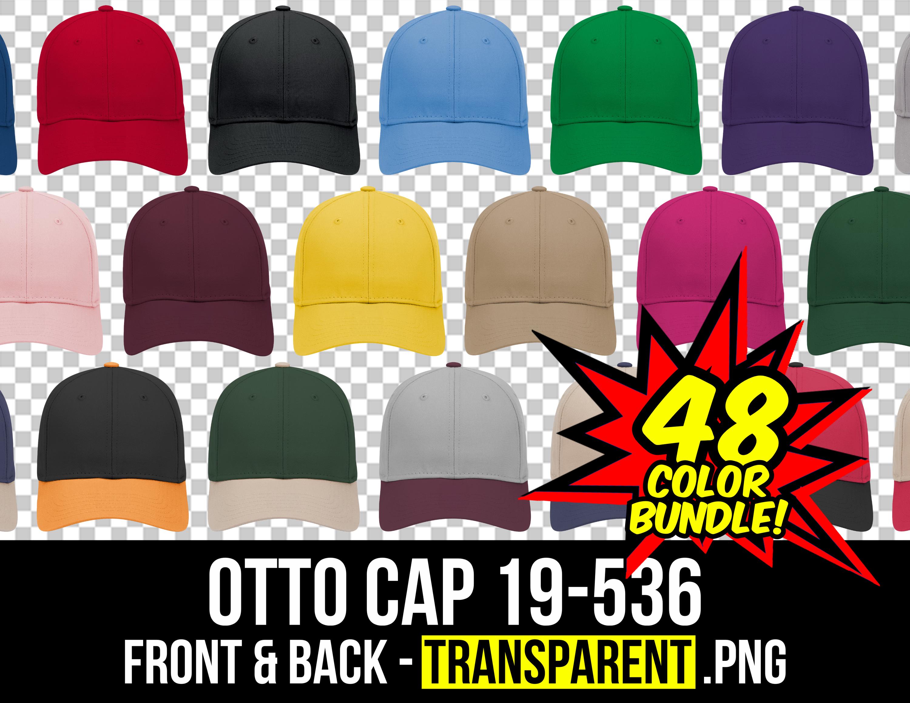 Otto Cap 19-536 Mockup Bundle, Baseball Cap Mockup, Otto Cap Mockup, 19-536 Mütze Mockup, Mock Up Bundle 19-536