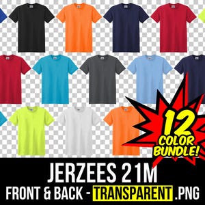 Jerzees 21M Front and Back Mockup Bundle, T Shirt Mockup PNG, 21M Transparent, Front and Back 21M, Mock Up Bundle 21M