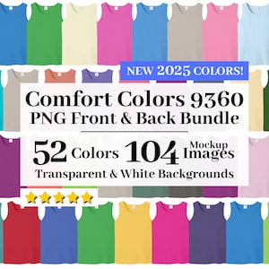 Comfort Colors 9360 Mockup Bundle, 9360 Flat Lay Mockups, C9360 Mockup, Tank Top Mockup, Sleeveless Mockup, Tank Mockup