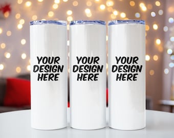 20 Oz Skinny Tumbler Mockup, No Straw Tumbler, Skinny Tumbler Mockup PSD, Tumbler Mockup PNG