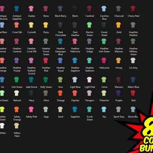 Gildan 64000 Front and Back Mockup Bundle, T Shirt Mockup PNG, G640 Flat Lay, Front and Back 64000, Mock Up Bundle image 5