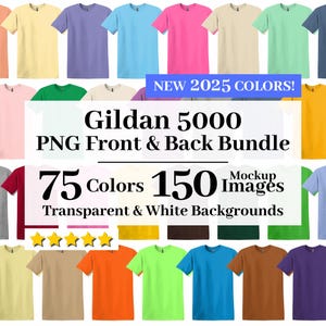 Gildan 5000 Mockup Bundle, Gildan 5000 Flat Lay Mockups, Gildan G500 Mockup, Gildan Mockup, T Shirt Mockup