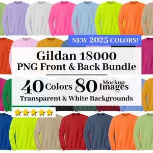Gildan 18000 Mockup Bundle, Gildan 18000 Flat Lay Mockups, Gildan G180 Mockup, Gildan Mockup, Crewneck Sweatshirt Mockup