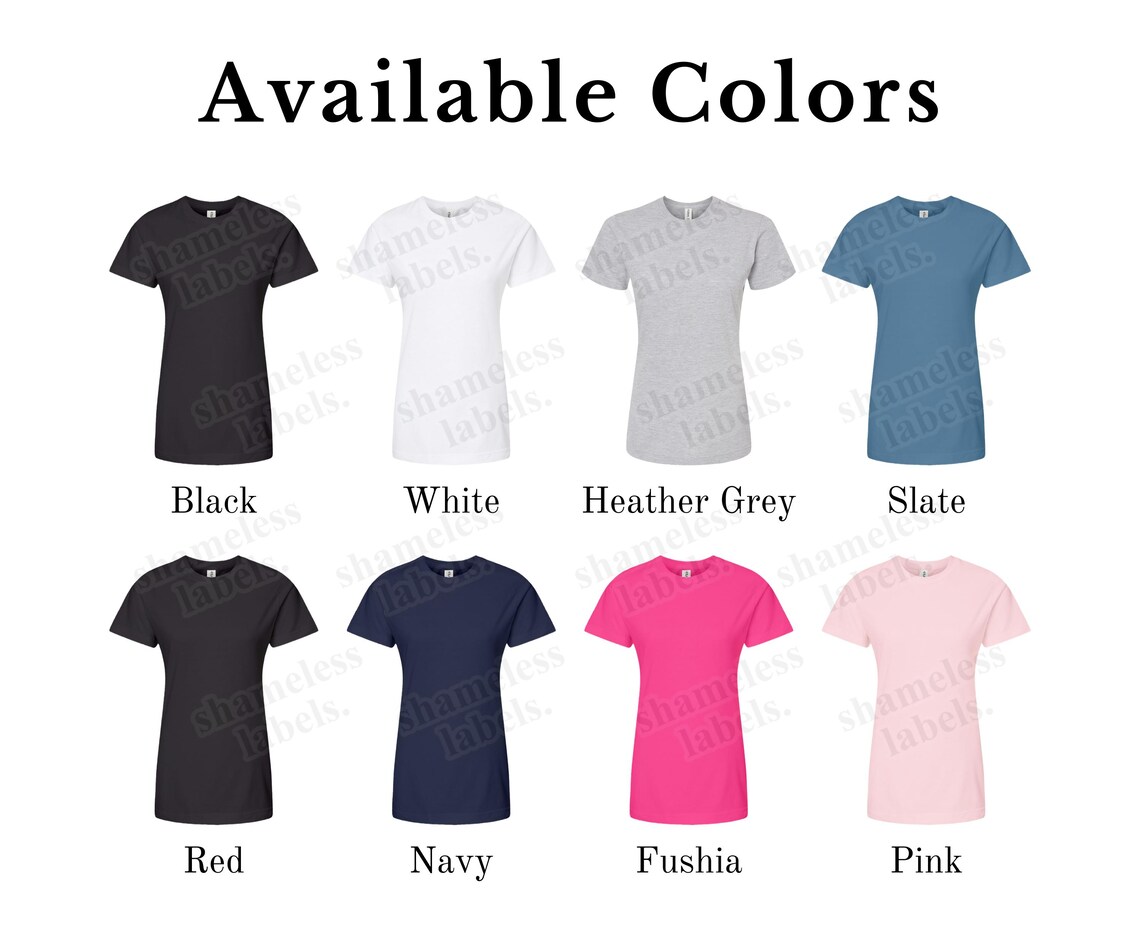 Editable Tultex 216 Color Chart & Size Chart, Canva Template, 216 Color ...