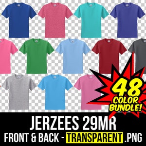 Jerzees 29MR Front and Back Mockup Bundle, Jerzees 29MR Mockup PNG, 29MR Transparent, Front and Back 29M, Mock Up Bundle 29M