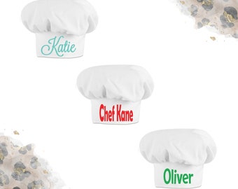 Personalized Chef Hat / Youth Chef Hat / Adult Chef Hat / Toddler Chef Hat / Chef Birthday Party / Cooking Class