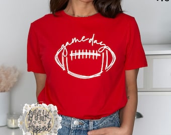 Football Game Day Shirt / Football Mom Shirt / Personalized Football Mom Shirt / Jersey Number Football Mom Shirt / Football Shirt