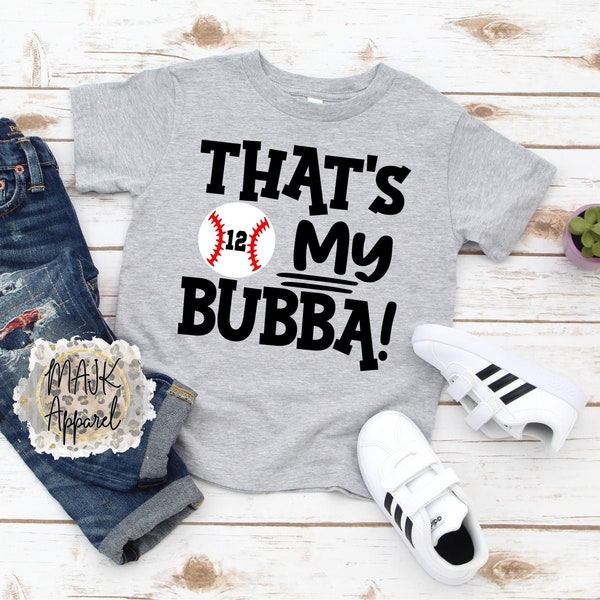 Baseball Sister Shirt / Baseball Brother Shirt / That's My Bubba Baseball Shirt / That's My Bro / Baseball Youth Shirt / Baseball Shirt