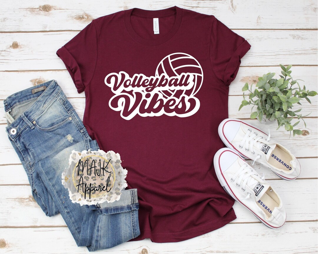 Volleyball Vibes Shirt / Volleyball Player Shirt / Volleyball Etsy
