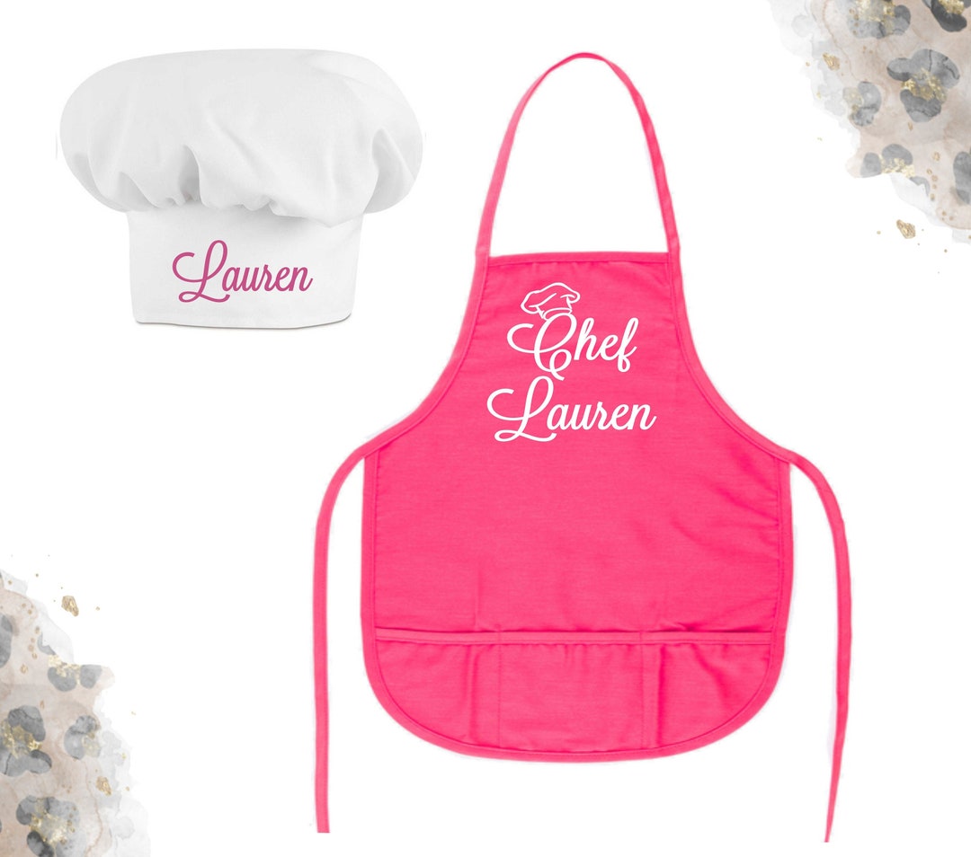 Personalized Chef Hat and Chef Apron / Kids Chef Apron and Chef Hat