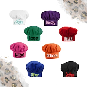 Personalized Chef Hat / Youth Chef Hat / Adult Chef Hat / Chef Birthday Party / Pink Chef Hat / Blue Chef Hat / Black Chef Hat / Chef Hat