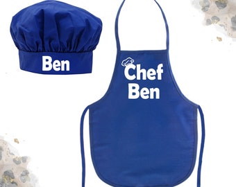 Personalized Chef Hat and Chef Apron / Personalized Chef Apron and Chef Hat / Kids Chef Apron and Chef Hat / Kids Chef Hat / Kids Chef Apron