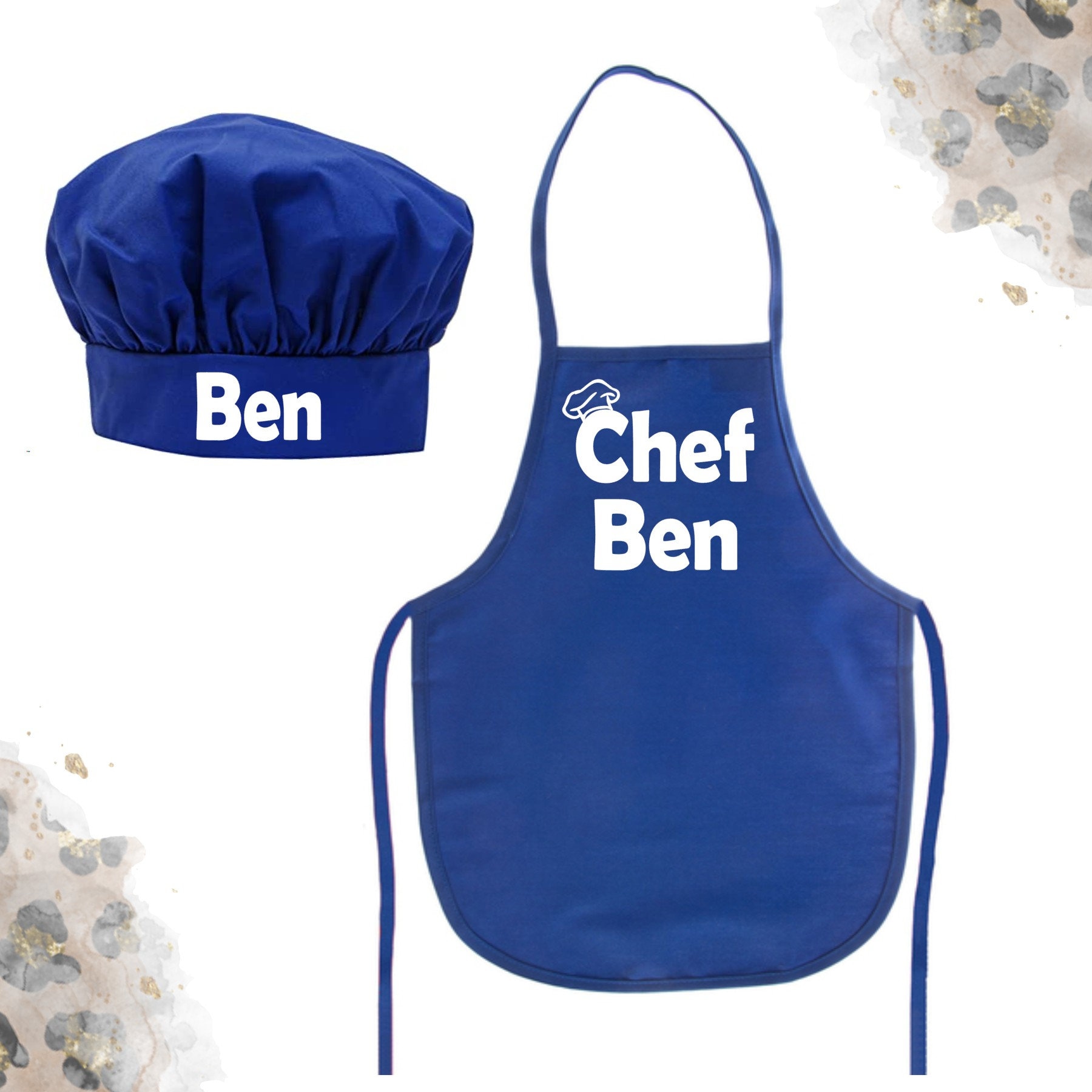 Personalized Chef Hat and Chef Apron / Personalized Chef Apron and Chef Hat / Kids Chef Apron and Chef Hat / Kids Chef Hat / Kids Chef Apron