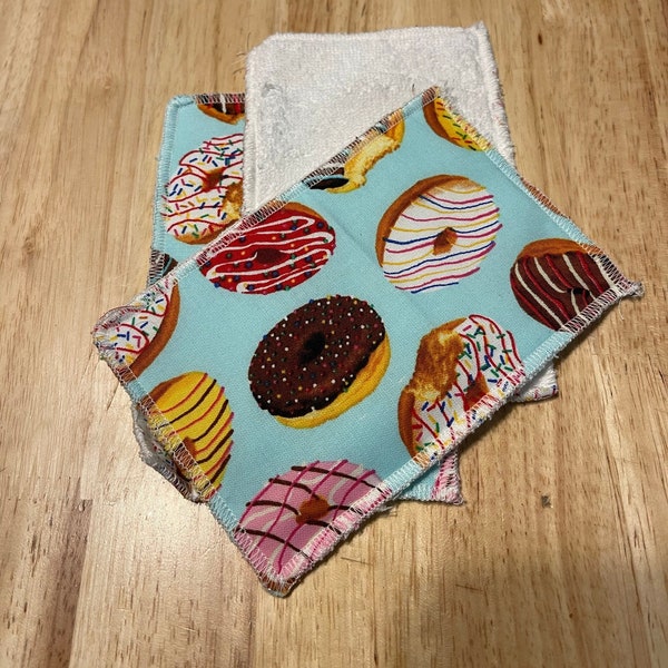 Reusable Terry Cloth Napkins - Lunchbox Sized 4"x6"