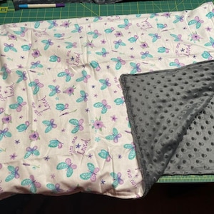 Super Soft 29&quot;x38&quot; Flannel and Minky Baby Blanket