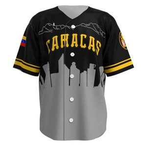 Caracas Baseball Jersey, venezuela franela, Los leones