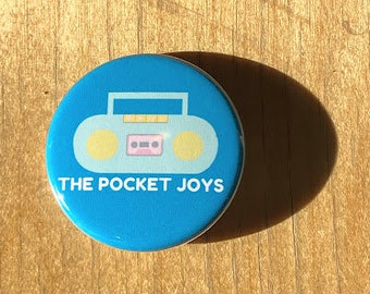 boom box pin (1 inch)