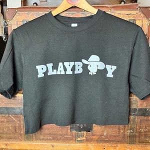 Bunny Western Country Retro Cropped Graphic Tee Crop Top T-Shirt