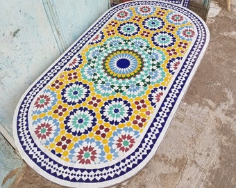 Beautiful Moroccan Ceramic handcraft Multicolor Table, Customized Unique Mosaic Home Decor, Traditional Premium Zelij Natural GardenTable