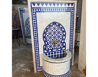 Moroccan Handmade Luxurious Mosaic water Fountain 100% traditional and customized home garden indoor outdoor decor