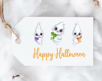 PRINTED Halloween gift tags-gift tags-printed tags-halloween tags-halloween gift tags-ghost tags-treat gift tags-hanging tags