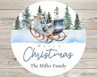 PRINTED Christmas stickers-Personalized Christmas Gift stickers-holiday gift stickers