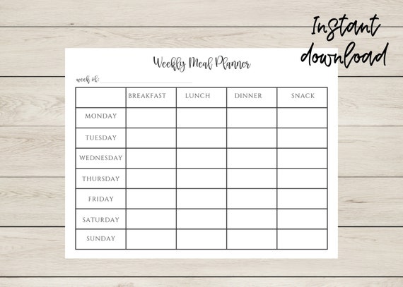 Meal planner-meal planner printable-meal planner pdf-weekly meal planner-weekly meal plan printable-weekly meal plan template