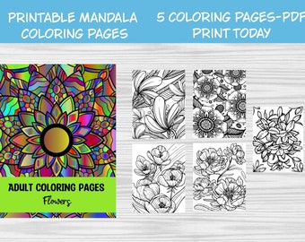 Mandala Coloring Pages-coloring pages-coloring pages PDF-Instant Download coloring sheets-mandala coloring pages adult-Coloring pages