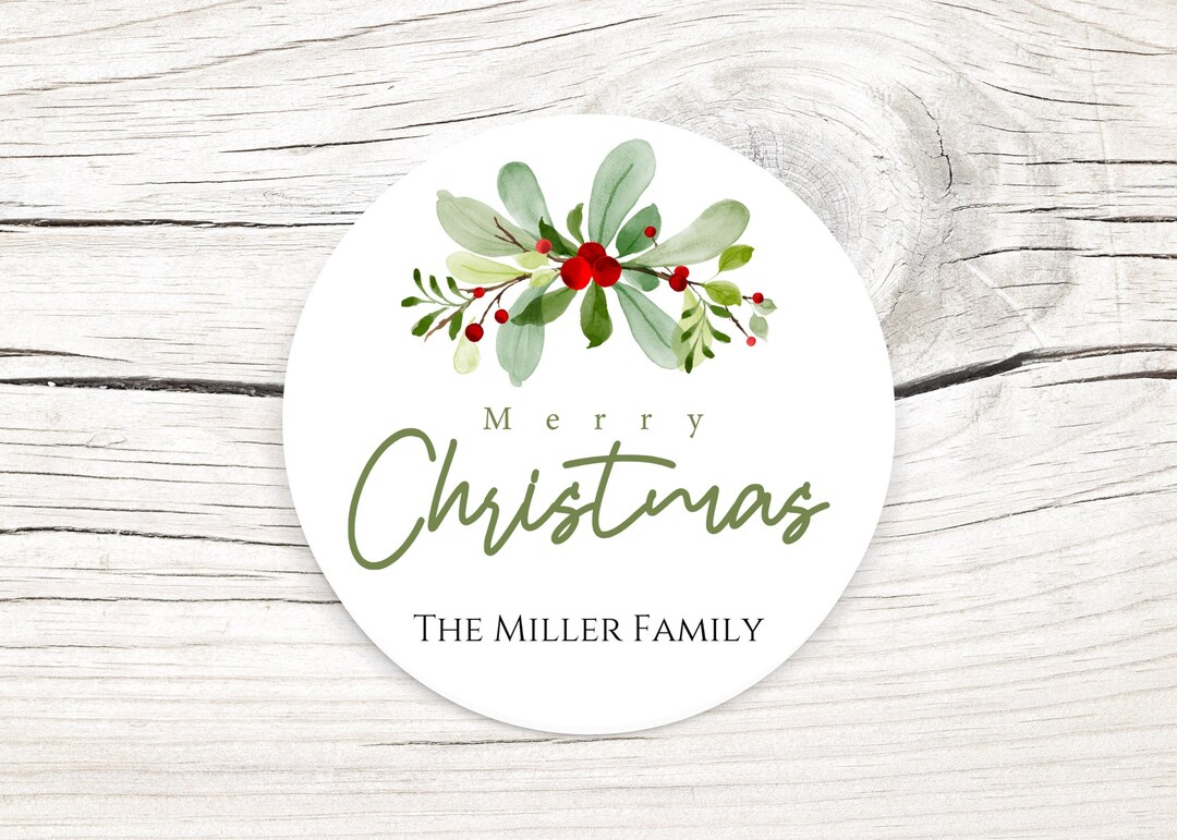 Printed Christmas Stickers Personalized Christmas Gift Stickers Holiday