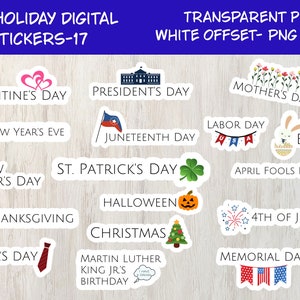 Planner stickers-U.S. Holiday planner stickers-digital planner stickers-planner stickers holidays-digital stickers national holidays