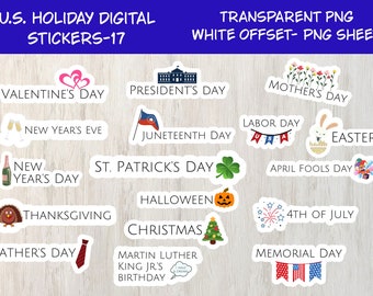 U.S. Holiday digital planner sticker