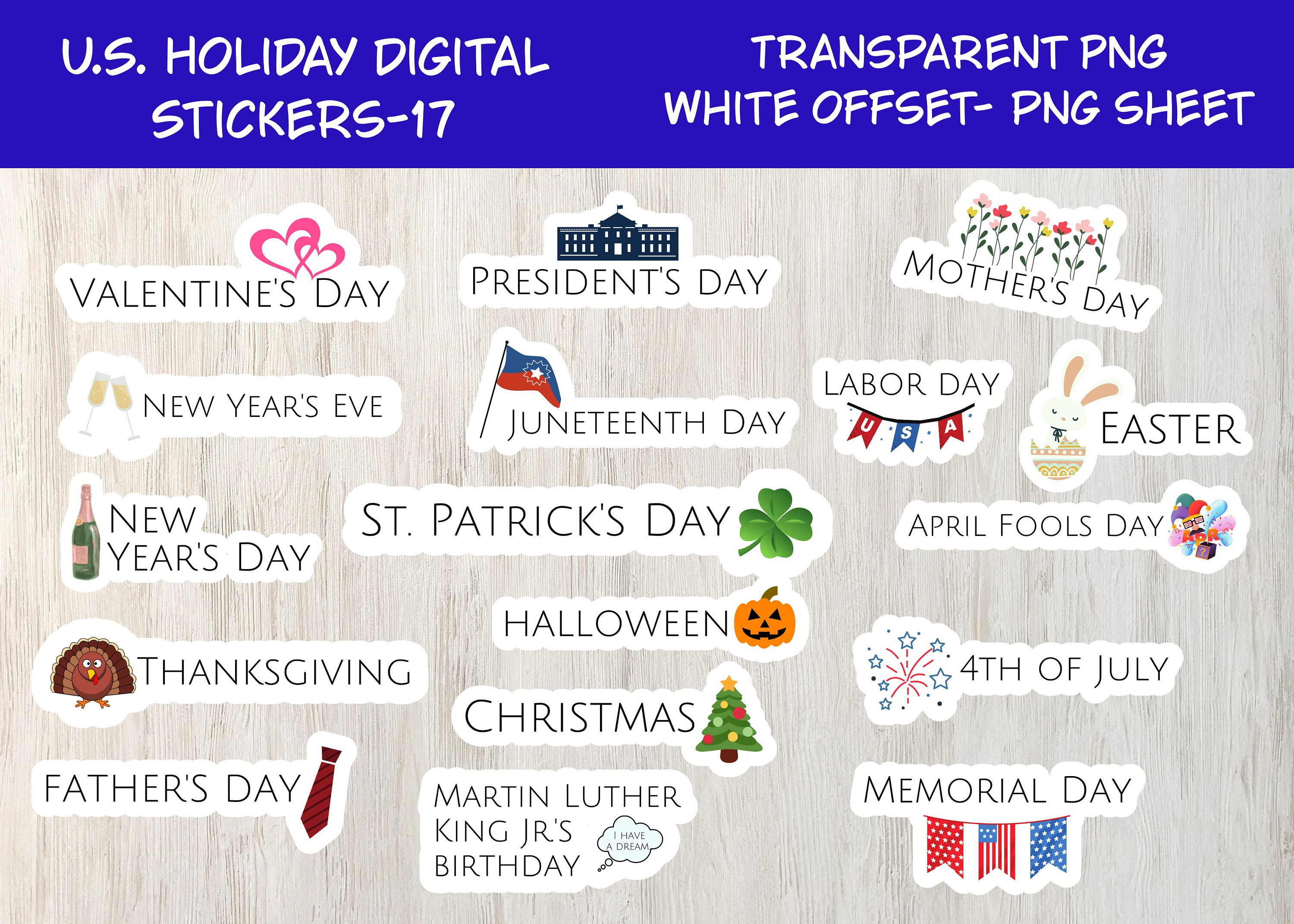 Planner Stickers-u.s. Holiday Planner Stickers-digital Planner Stickers ...