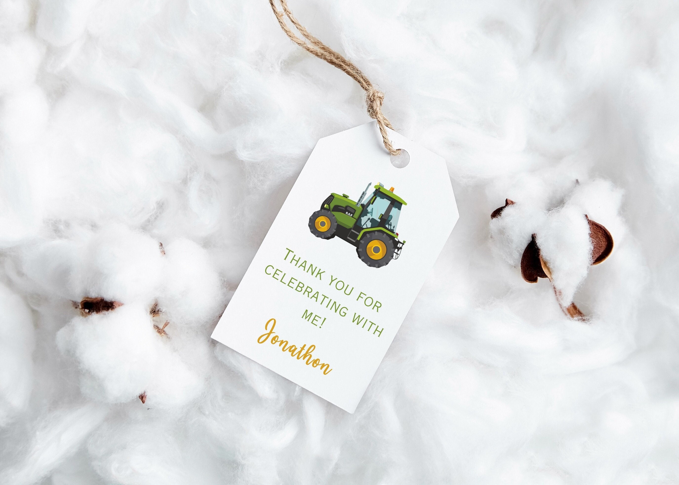 PRINTED Gift Tags-birthday Gift Tags-printed Tags-tractor Birthday ...