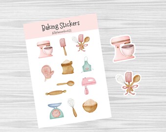 Baking stickers-planner, scrapbooking