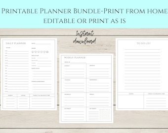 Planner bundle-planner bundle printable-printable planner bundle-daily planner-weekly planner-planner printable-planner pages