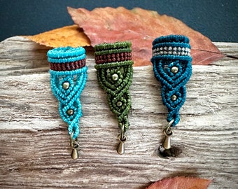 Macrame dread bead - individual hair jewelry for your dreadlocks, hair bead, beard bead