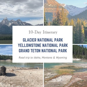 10-Tages-Road-Trip-Reise-Reise-Ablaufweg zum Glaxstone-Nationalpark, zum Yellowstone-Nationalpark und zum Grand-Teton-Nationalpark
