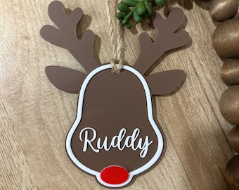 Personalized Reindeer Christmas Ornament | Christmas Ornament | Name Ornament