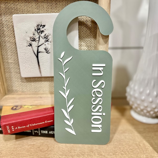 In Session" Door Hanger - *Choose Your Color* - Customizable - Professional Office Sign