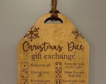 Christmas Dice | gift exchange | SVG file only