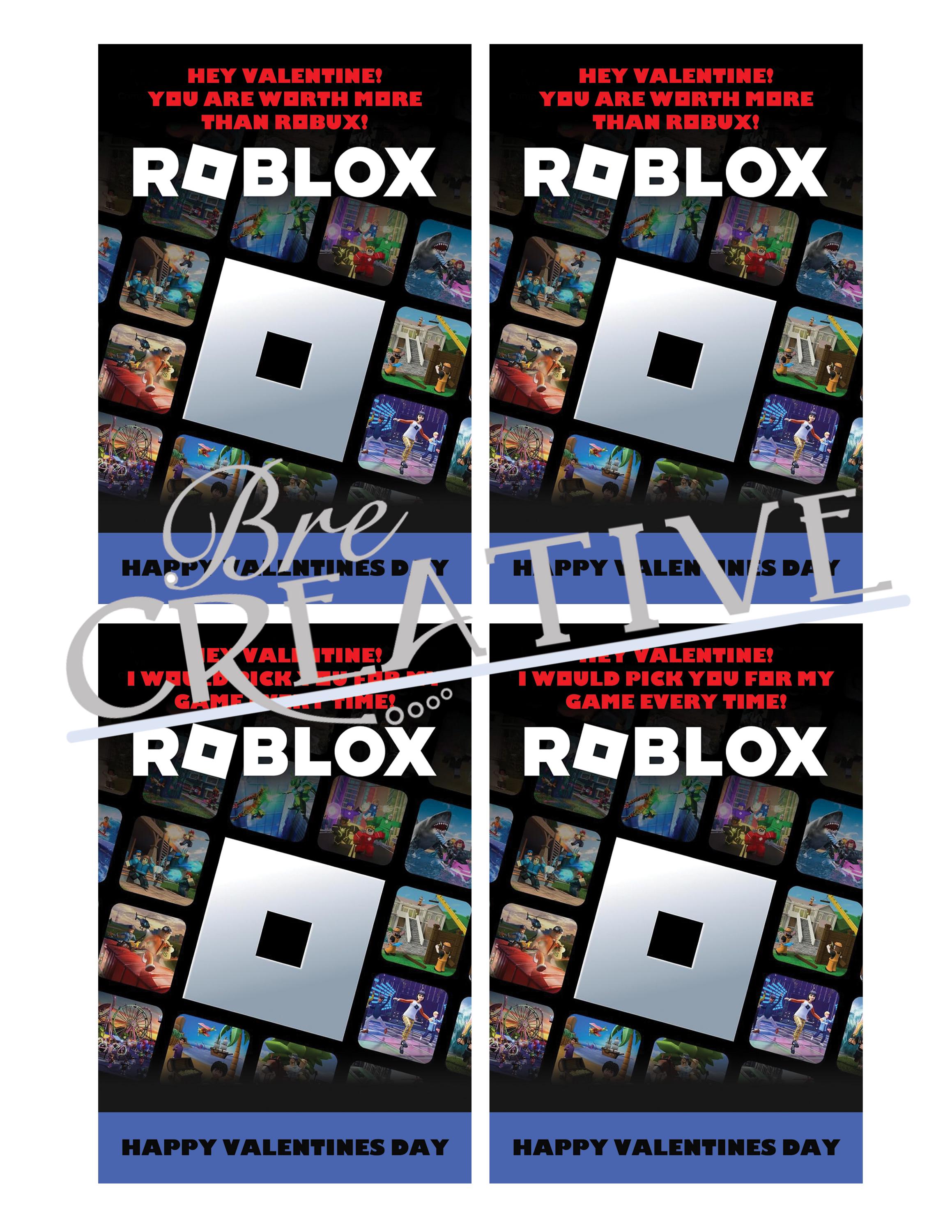 Roblox Valentines Cards Digital Download Print From Home Etsy Il Ix0d 