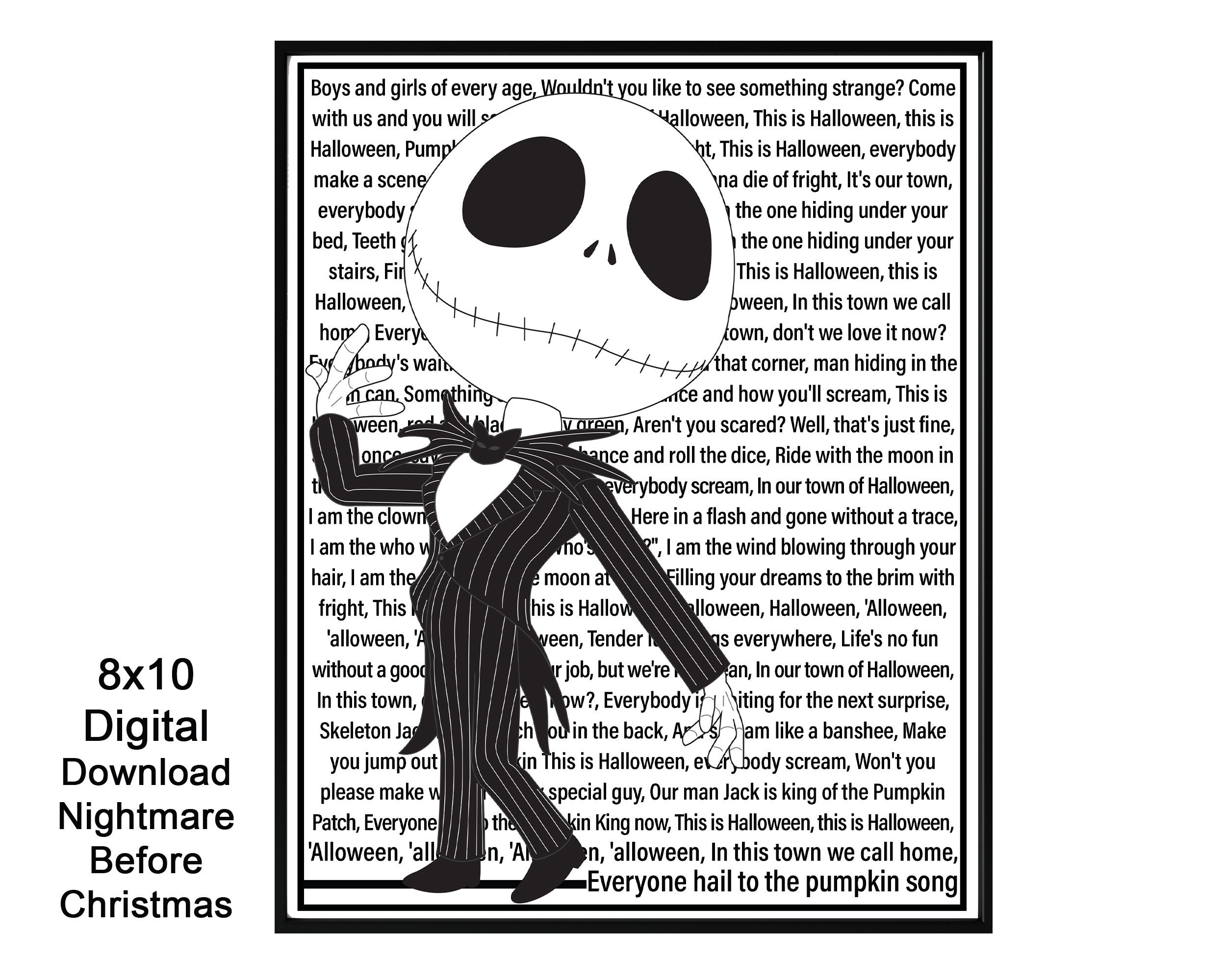 This is halloween nightmare before christmas lyrics