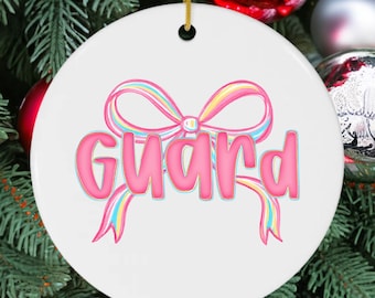 Personalized Colorguard Senior Ornament: Retro Color Guard Gift