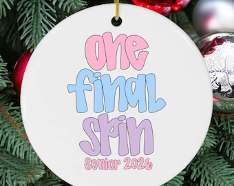 Customized Colorguard Senior Ornament, Retro Personalized Color Guard Senior Gift Custom Color Guard Senior Christmas Ornament Keepsake 2025