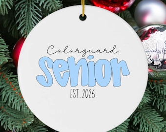 Personalized Colorguard Senior Ornament: Retro Color Guard Gift