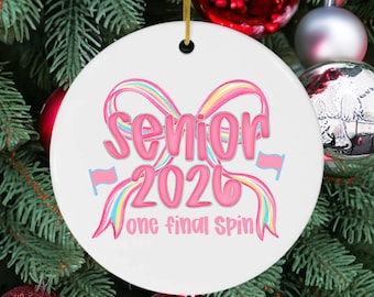 Personalized Colorguard Senior Ornament: Retro Color Guard Gift