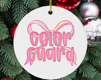Personalized Colorguard Senior Ornament: Retro Color Guard Gift