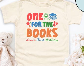 One for the Books Birthday Matching Family Shirts, Boys First Birthday, Girls First Birthday Party, Mom Dad Chapter One Reading Themed BDay