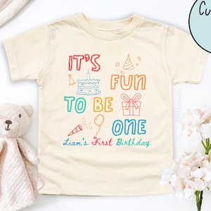Bijpassende familieshirts, jongens eerste verjaardag, meisjes eerste verjaardagsfeestje, verjaardagsfeestje shirt moeder vader leuk verjaardagsthema