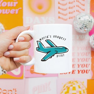 Taza de piloto, regalo divertido para piloto, taza de café para amantes de los aviones, taza de regalo de piloto personalizada, regalo de graduación de futuro piloto, taza para amantes de la aviación